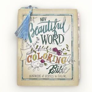 NIV Beautiful Word Coloring Bible Hardcover HC Zondervan w/ Tabs & Bookmark